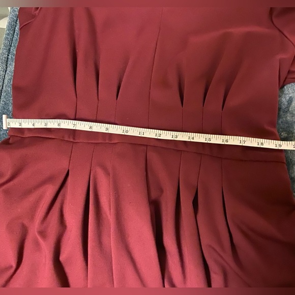 Modcloth Warranted Wanderlust Burgundy Dress Size 1XL - Picture 7 of 7